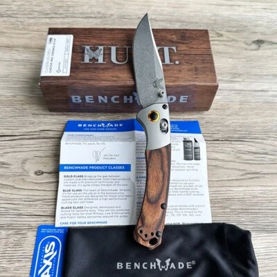 - Classic Mini Stabilized Wood | New 15085-2 & S30V Benchmade Folding Knife -
