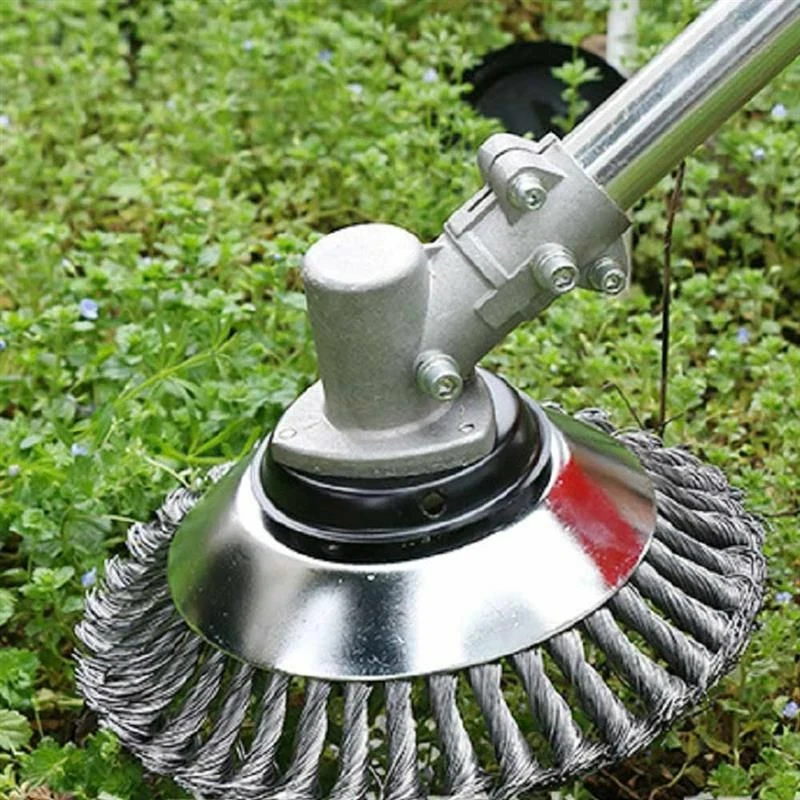 Trimmer Head Grass Trimming Tools Steel Wire Wheel Garden Weed Brush Lawn Mower