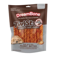 Dreambone Twists Wrapped with Chicken Rawhide-Free Dog Chews, 8.8 Oz. (36 Count)