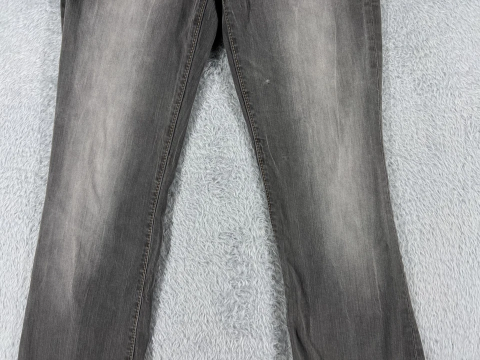 Брюки женские Kitson 28 серые джинсы из денима расклешенные искусственно состаренная хлопковая смесь 29x32 - Изображение 3 из 4