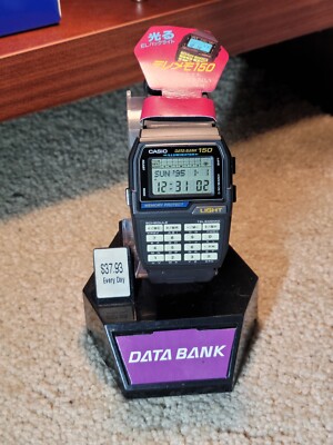 Casio DBC-150b Databank 150 Telememo Vintage Digital Watch Brand New With Box &