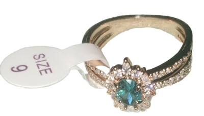 Bomb Party Ring Sz 9.  RBP7467 ''Rocking the Glam''Paraiba Tourmaline RG