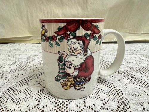 Fitz And Floyd - Santa’s List - Cup Mug 1994 Dishwasher Microwave & Oven Safe