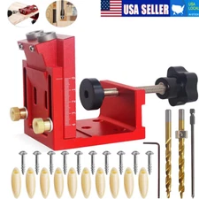24x Pocket Hole Jig Drill Guide Master Kit Carpenter Joinery System Woodworking