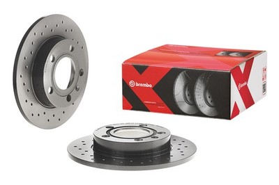 Brembo Xtra Rear Left or Right X-Drilled 245mm Brake Disc Rotor For Audi A4 Q