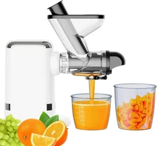 Cold Press Juicer, 700W Dual Feed Chute Electric Juicers, Juicer Machines for Wh