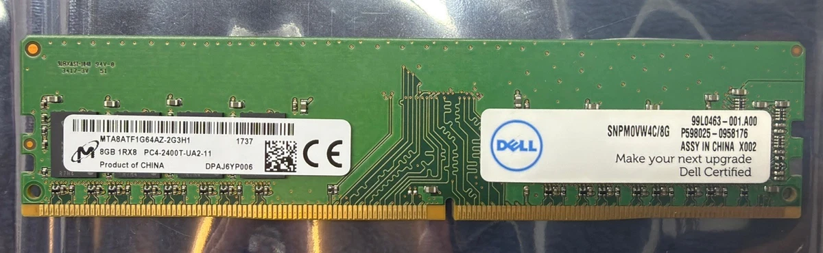 Micron DDR4 SDRAM 8 GB Capacity per Module DIMM Computer Memory