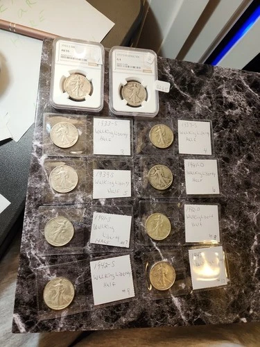 #10 WALKING LIBERTY HALF LOT, 1933-S NGC AU 55 #0265