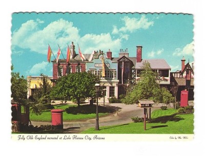 Jolly Olde England recreated at Lake Havasu City Arizona vintage postcard UNP