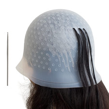 Pre Holes Highlighting Cap Reusable Bleaching Silicone Hair Highlight Cap with H