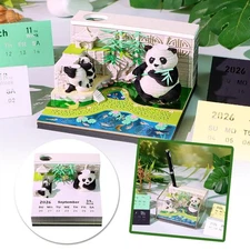 3D Notepad Art Calendars 2025 Panda Memo Pad Kawaii 3D Decor Blocks Sticky G6F8