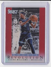 2021-22 Panini Select Rookie Revolution Red Prizm Ziaire Williams Rookie Memphis
