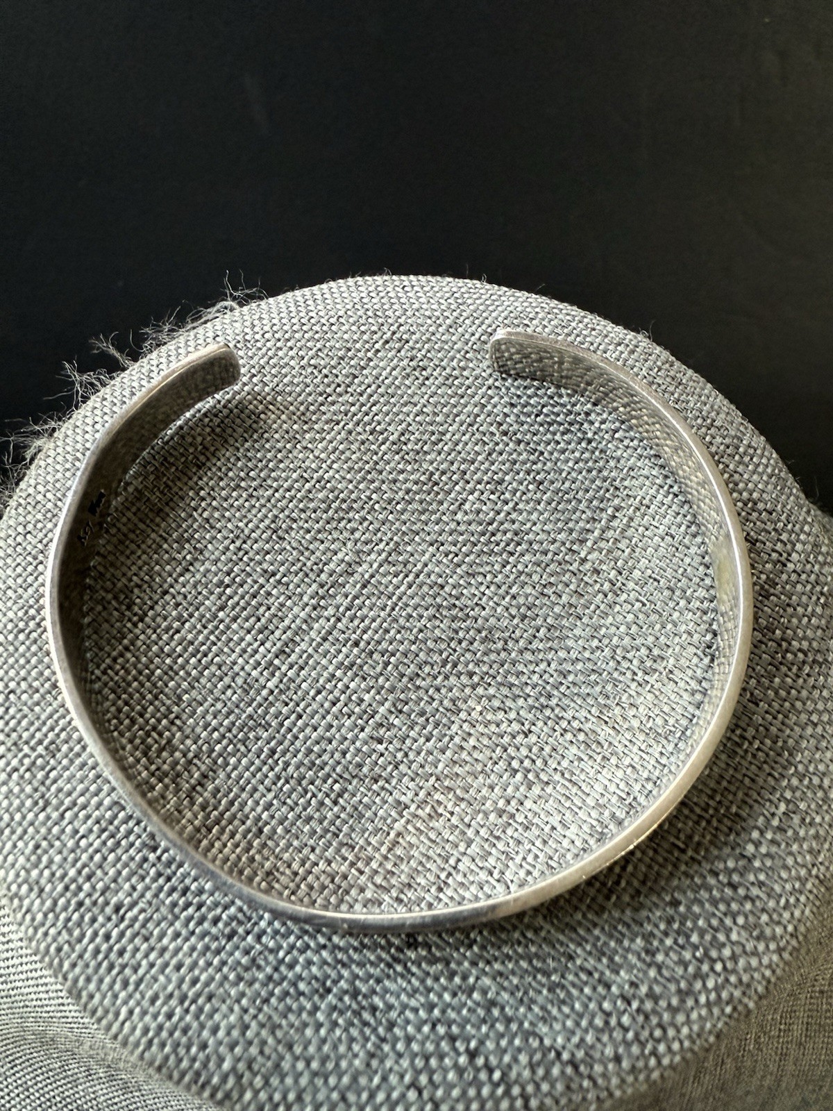 Engraved Coordinates Cuff Bangle Bracelet Silver … - image 4