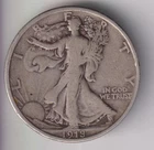 1918-P WALKING LIBERTY HALF-DOLLAR .50¢ PHILADELPHIA 90% SILVER COIN US MINT