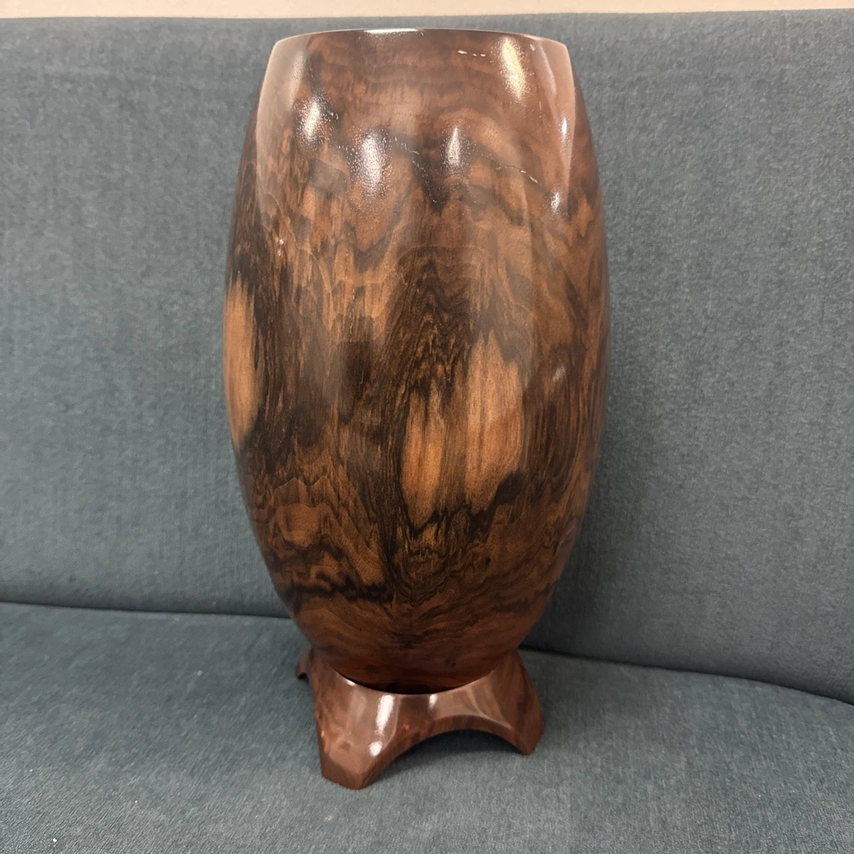 木制圆筒式褐色花瓶| eBay