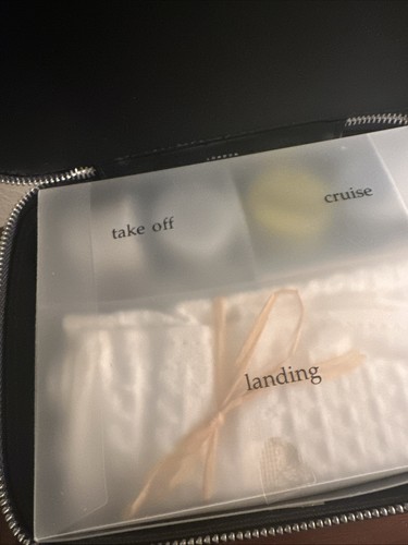 BRITISH AIRWAYS FIRST CLASS Anya Hindmarch Amenity Kit Blue Black Sheen - Picture 6 of 12