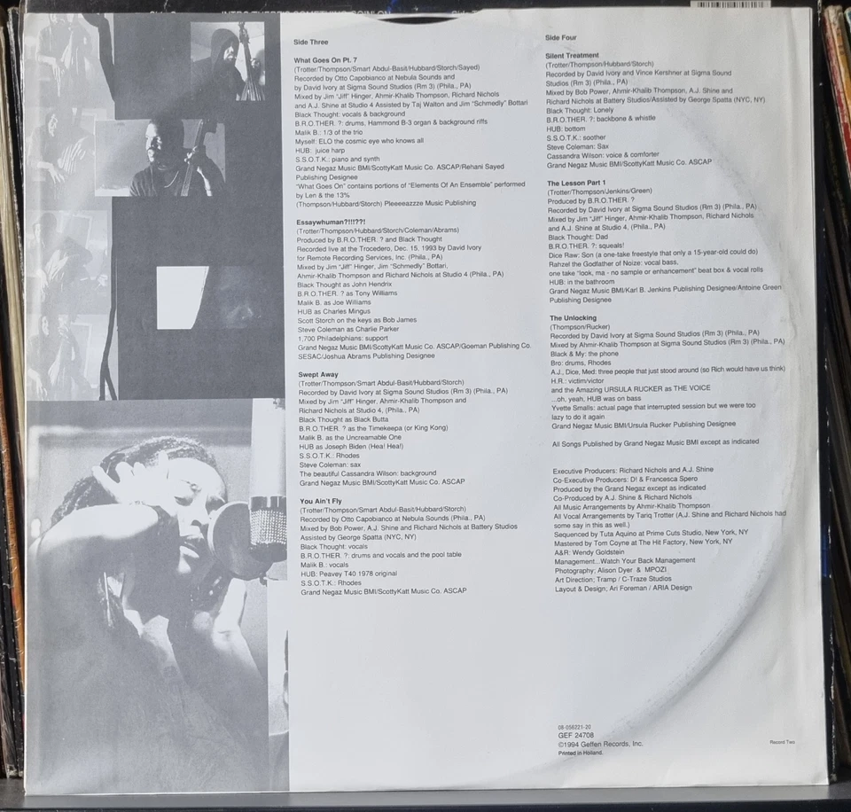 The Roots – Do You Want More?!!!??! (Geffen Records) 1994 2x12" LP Album - Image 3 of 4