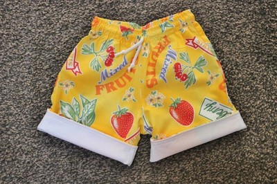 #Short, Gr. 92, #gelb, #Obstprint, #Trigema, #hochwertig