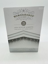 Wondershop 70ct Warm White LED Christmas Icicle Lights New