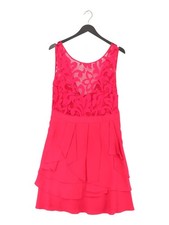 Coast A-Line Midi Dress UK14 in Pink