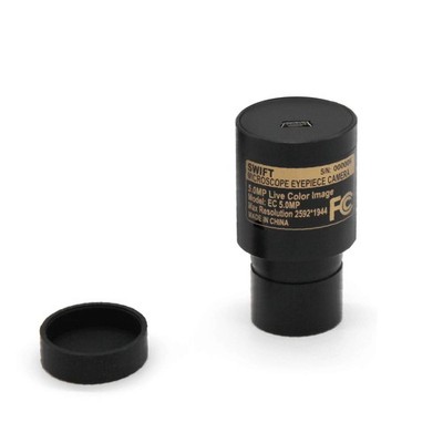 Swift 5.0 Megapixel Digital Camera for Microscopes, Eyepiece Mount, USB 2.0 Conn