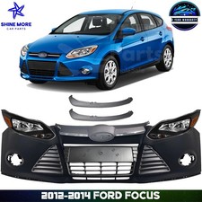 Front Bumper Cover Fascia Grille Assembly Kit For 2012-2014 Ford Focus
