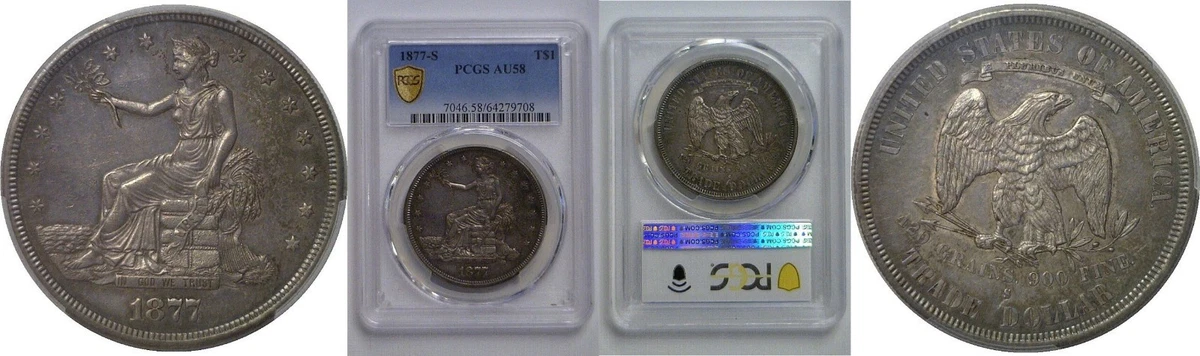 AU 58 Graded 1877 Year US Trade Dollars (1873-1885) for sale | eBay