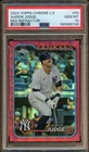 2024 Topps Chrome L/E Red Refractor /5 Aaron Judge MVP Season PSA 10 Gem Mint