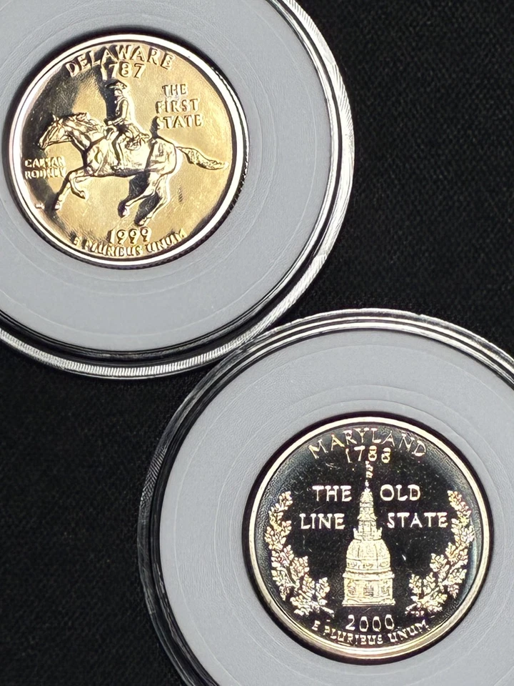 Uncirculated'99 '00 S. State Quarter 2pc Collection Delaware and Maryland - Image 2 of 4