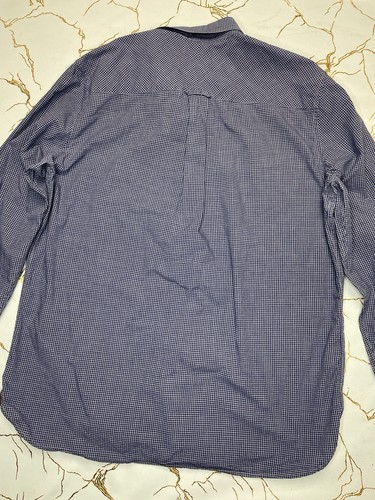 Fred Perry Men Blue White Check Button Up Casual Shirt Size Large - Picture 5 of 7
