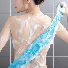 Silicone Back Scrubber Belt Exfoliating Foam Bath Shower Body Brush