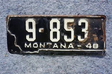 1948 Montana License Plate