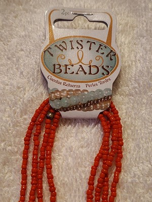 Darice Sees Beads DK Red Twister Beads 36'' Item TW2017 One Pack