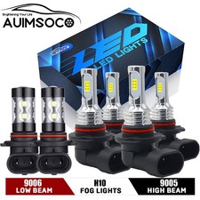 For Pontiac Aztek 2001-2005 LED Headlight HIGH Low Fog Light Bulbs Kit White 6x