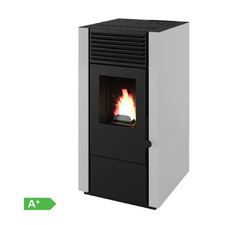 Pelletofen mit Kanalisierung MARISA 9,5 kW Weiß