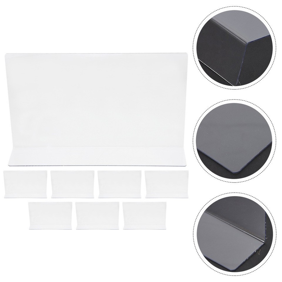 8Pcs Clear PVC Shelf Dividers for Shelf Organization and Product ...