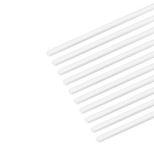 uxcell ABS Styrene Plastic Round Bar Rod,1/16 inch Dia 20 White