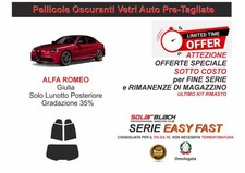 PELLICOLE OSCURANTI VETRI AUTO ALFA  Giulia Kit  POSTERIORE  35% E F OFFERTA