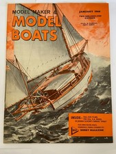 MODEL MAKER AND MODEL BOATS JANUARY 1966 MAGAZINE FREE PLAN INCLUDED