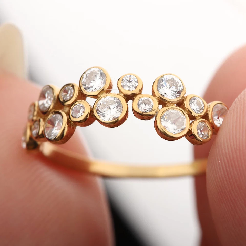 9K Gold Lab Grown Diamond Ring – Handmade Fine Jewelry, Engagement Ring Sets - Image 3 of 4