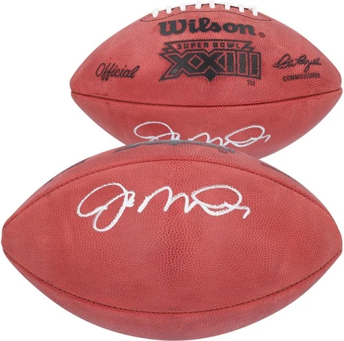 Joe Montana San Francisco 49ers Signed Wilson Super Bowl XXIII Logo Football