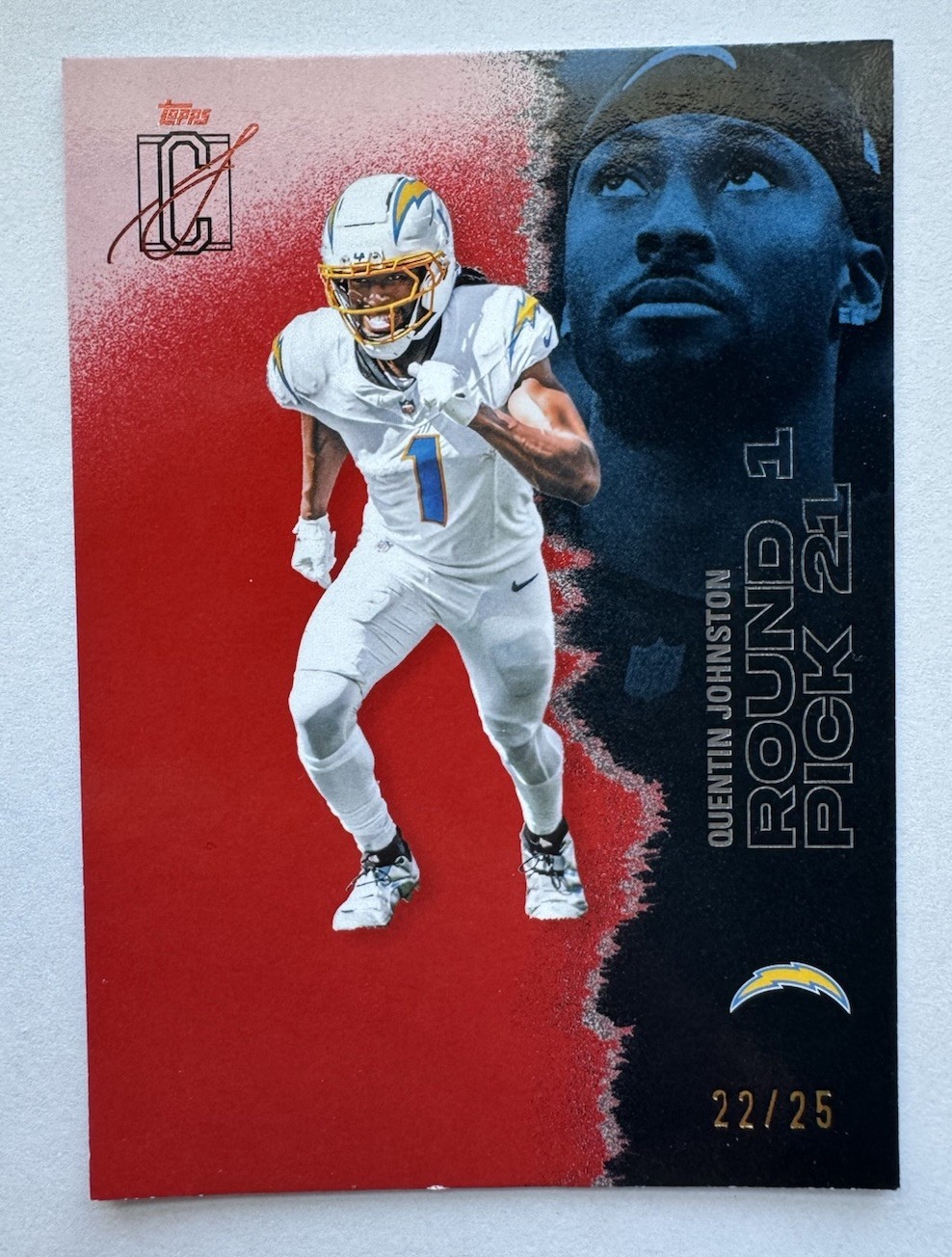 2025 Topps Signature Class #31 Quentin Johnston Red #’d/25🔥