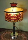 Vintage Kodak Cameras And Film Advertising Lamp Tiffany Style Faux Glass Shade