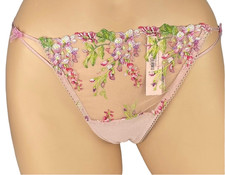 VICTORIA'S SECRET DREAM ANGELS FLORAL EMBROIDERED V-STRING THONG PANTY S M L XL