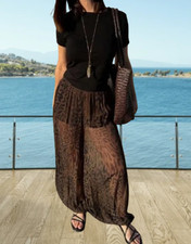 ZARA WOMAN ANIMAL PRINT BALLOON TROUSERS ZW COLLECTION LEOPARD sz XS 8566/065