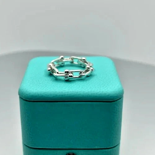 Tiffany & Co. Hardwear Micro Link Ring in Silver 6 - Image 2 of 4