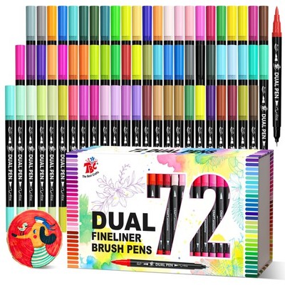Dual Markers Brush Pens, 72 colors Art Marker Art Markers Gifts for Teens,Dou...