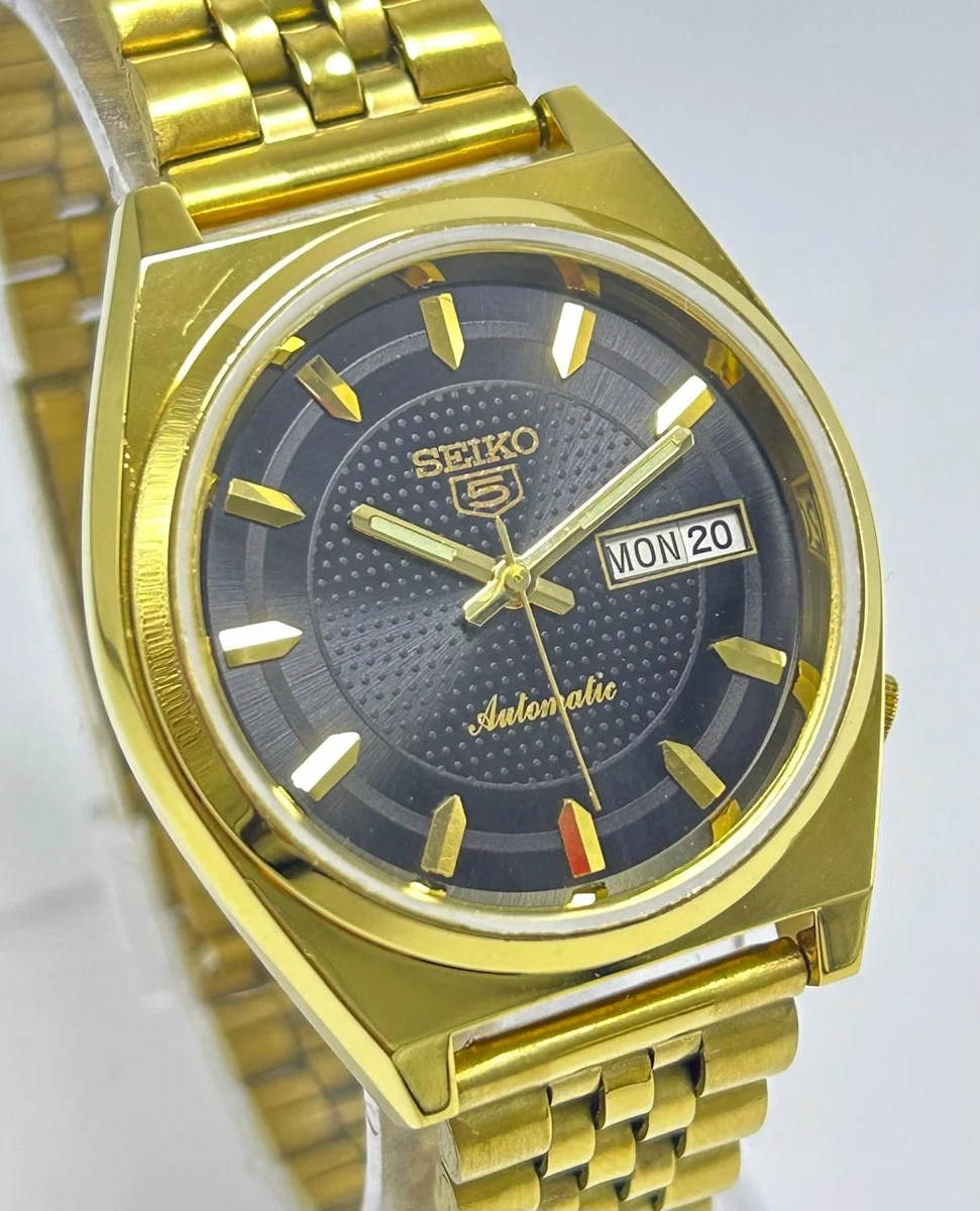 SEIKO5オーバーホール済ゴールドケースデイデイトヴィンテージグリーン Seiko 5 Gold Plated Case Wristwatches with 17 Jewels Just Listed 2026