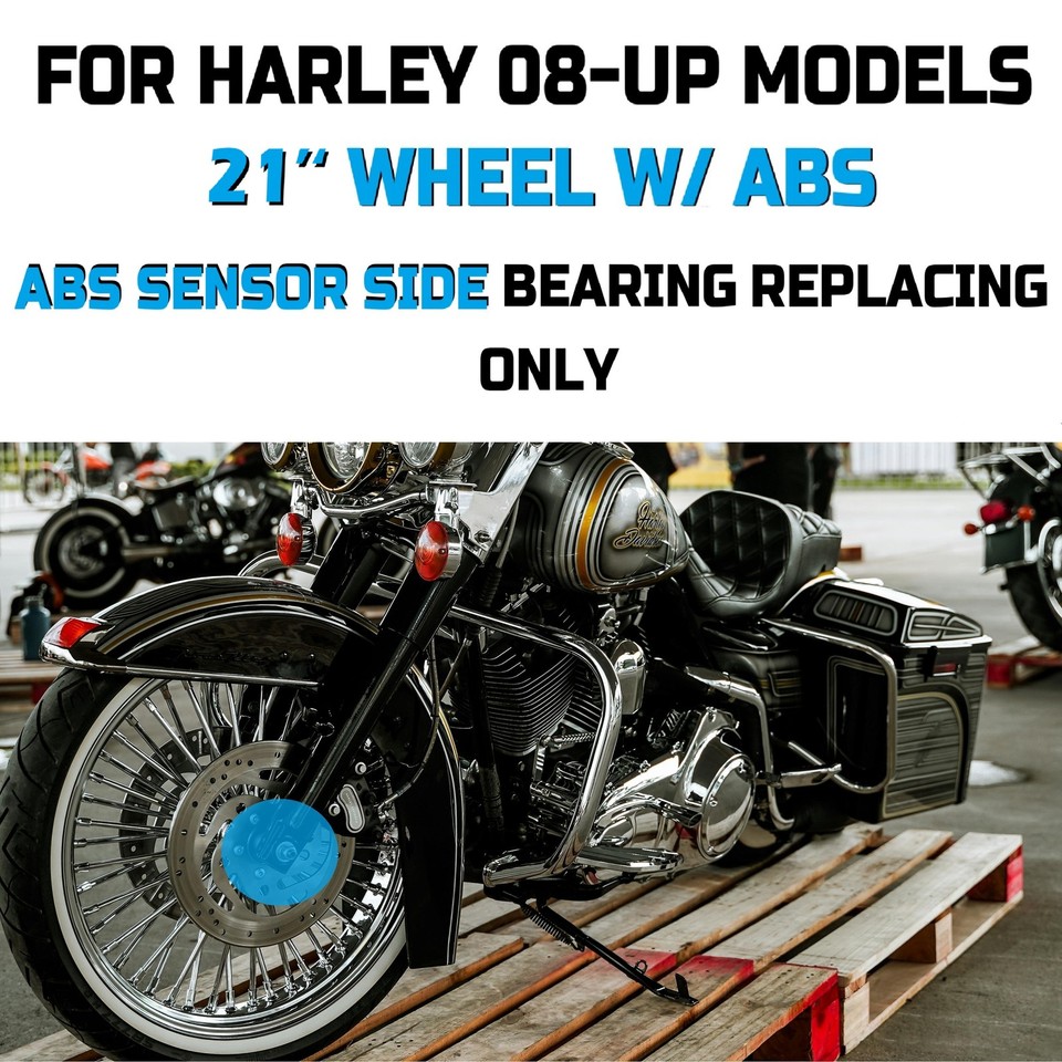 Balls ABS Wheel Bearing for Harley OEM 2008-2026 21'' Wheel ABS Sensor ...