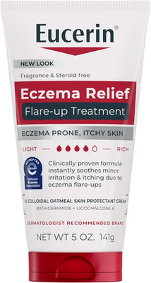 Eucerin Eczema Relief Flare-Up Treatment, Colloidal Oatmeal Enriched, Steroid Fr